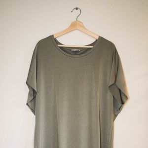 Zara Green Oversized Shift Dress
